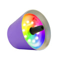 Sompex Top 2.0 Oplaadbare Flessenlamp│Lila│Buitenverlichting│art. 72531│liggend met RGB kleuren aan