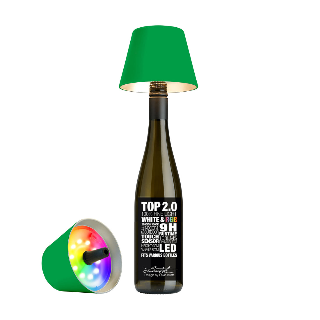 Sompex Top 2.0 Neon Groen│vooraanzicht met witte achtergrond