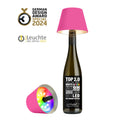 Sompex Top 2.0 Neon Pink│art. 72536│Flessenlamp│vooraanzicht met logo's Awards
