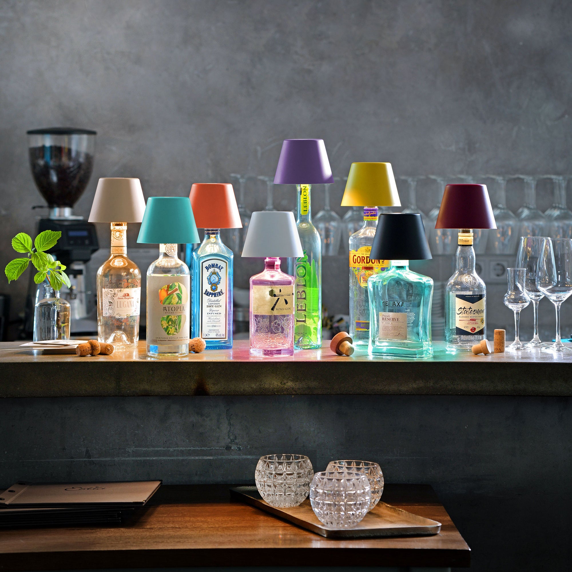 Sompex Top 2.0 Roze│Oplaadbare Flessenlamp│art. 72535│diverse kleuren op flessen op bar