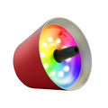 Sompex Top 2.0 Oplaadbare Flessenlamp│Rood│Buitenverlichting│art. 72530│lamp liggend met RGB-kleuren verlichting aan