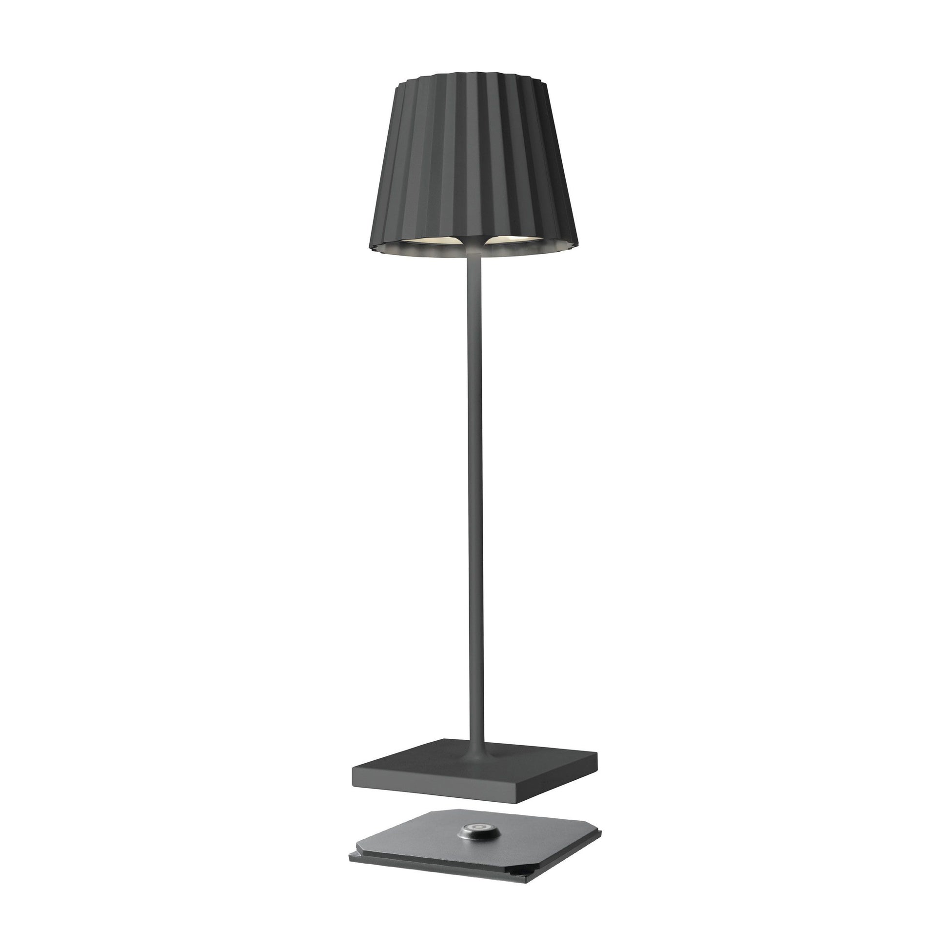 Sompex Troll 2.0 Antraciet│Oplaadbare Tafellamp│Buitenverlichting│art. 78180│met draadloze oplader