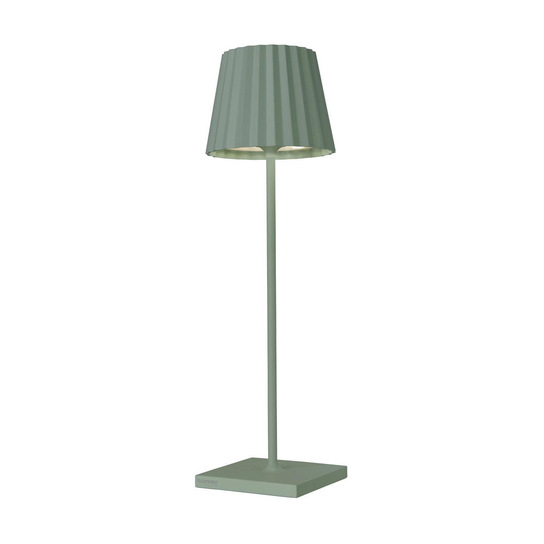 Sompex Troll 2.0 Olijfgroen│Oplaadbare Tafellamp│Buitenverlichting│art. 78174│voorkant met witte achtergrond