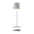 Sompex Troll 2.0 Zilver│Oplaadbare Tafellamp│Buitenverlichting│art. 78186│met draadloze oplader