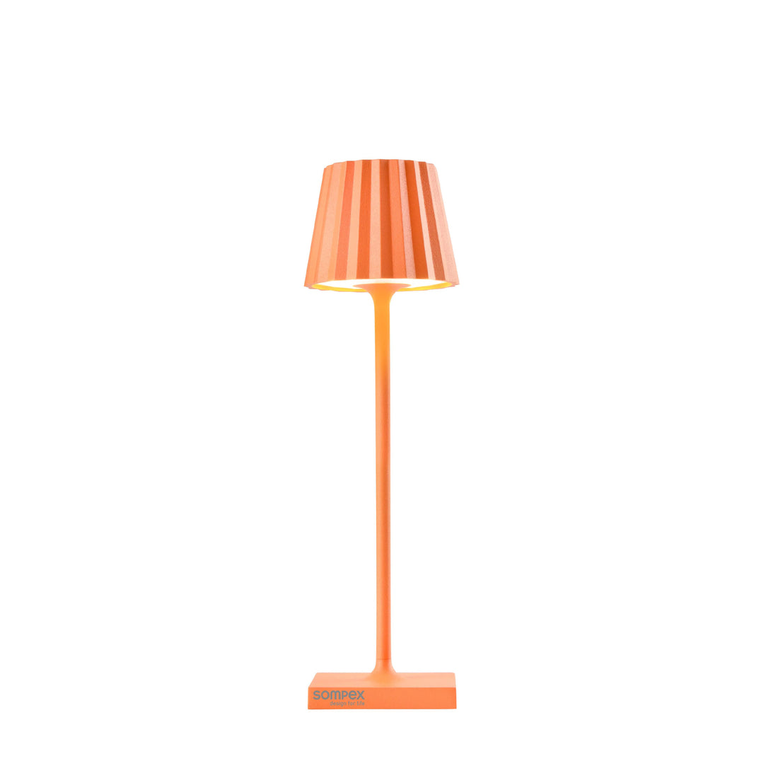 Sompex Troll Nano Oranje│Oplaadbare Tafellamp│Buitenverlichting│art. 78576│voorkant met witte achtergrond