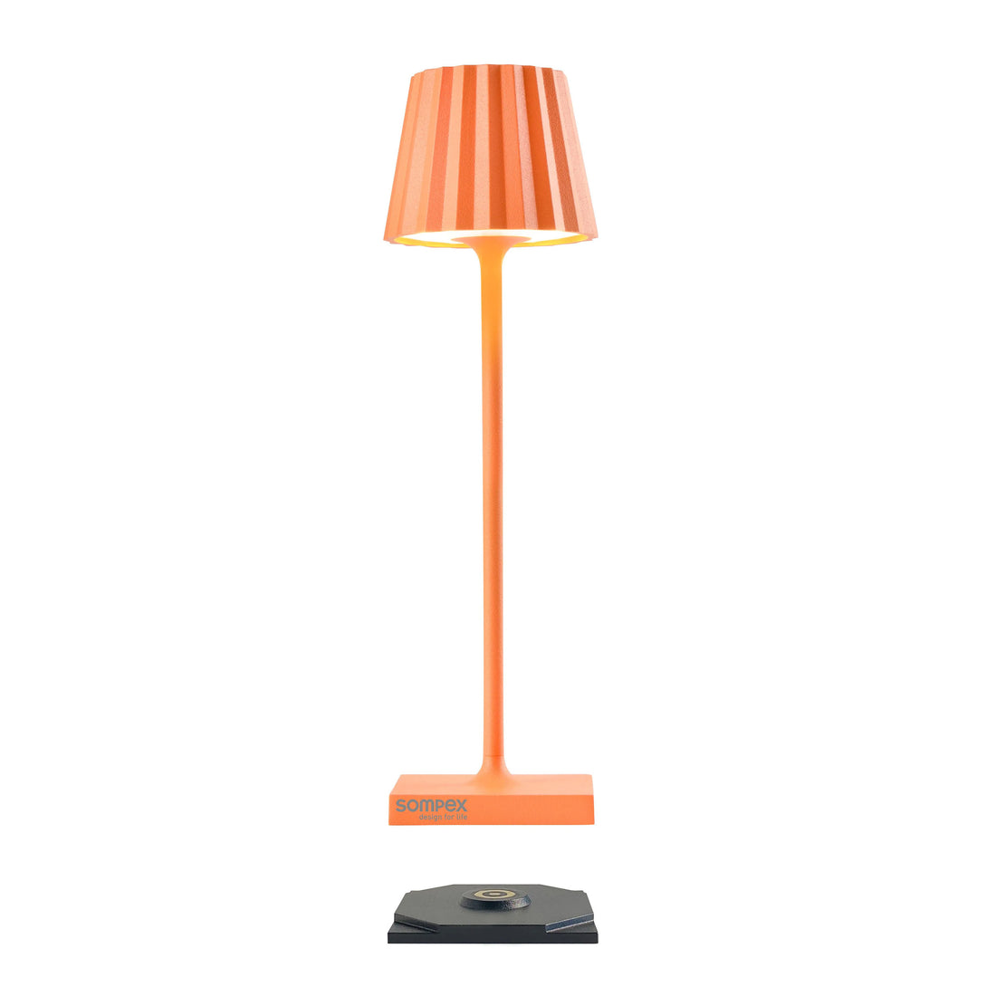 Sompex Troll Nano Oranje│Oplaadbare Tafellamp│Buitenverlichting│art. 78576│voorkant met witte achtergrond