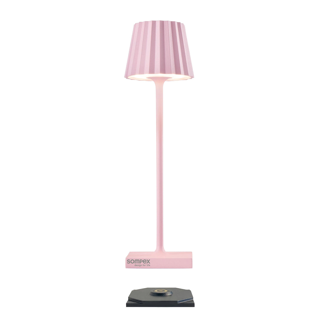 Sompex Troll Nano Roze│Oplaadbare Tafellamp│Buitenverlichting│art. 78577│voorkant met witte achtergrond
