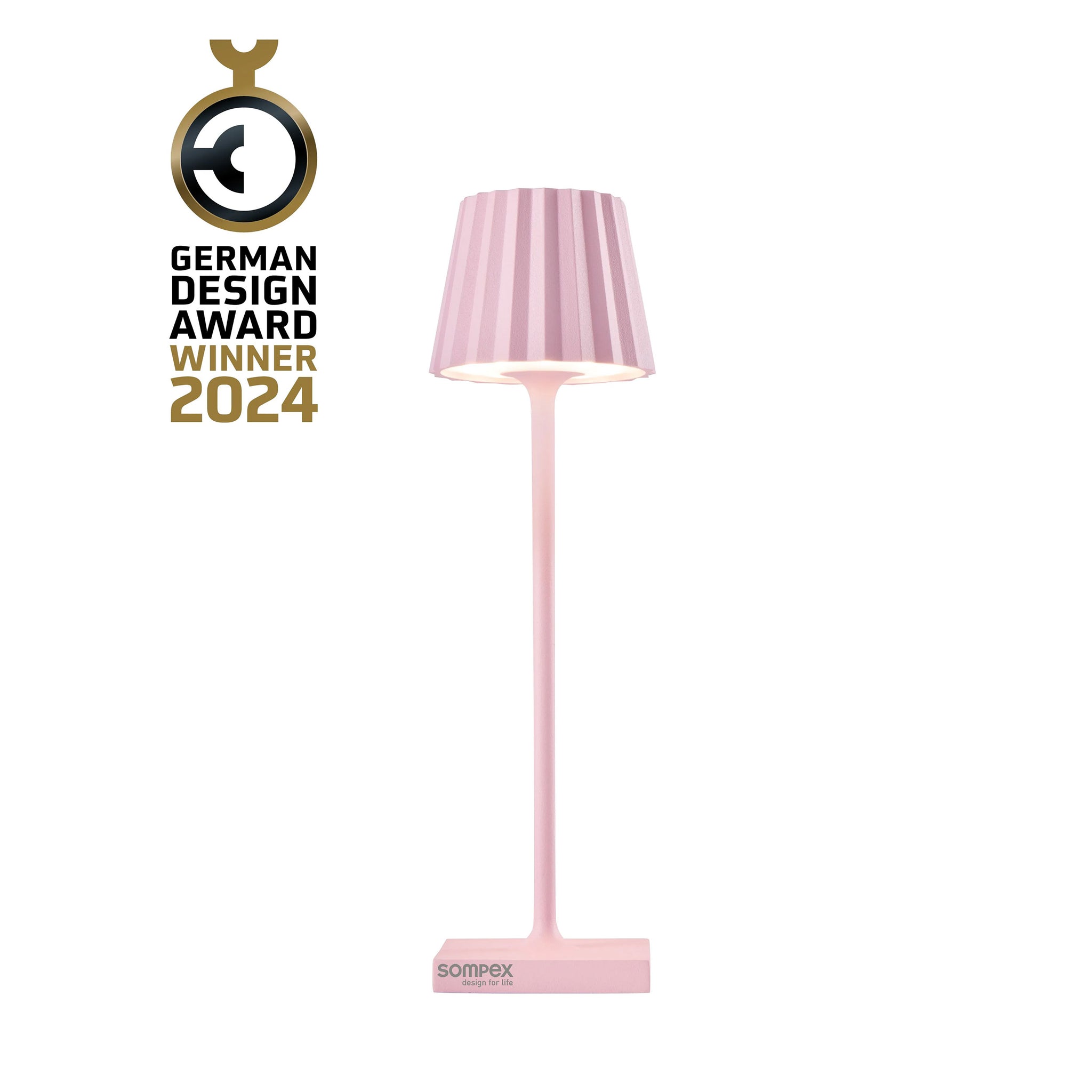 Sompex Troll Nano Roze│Oplaadbare Tafellamp│Buitenverlichting│art. 78577│Germand Design Award Winner 2024