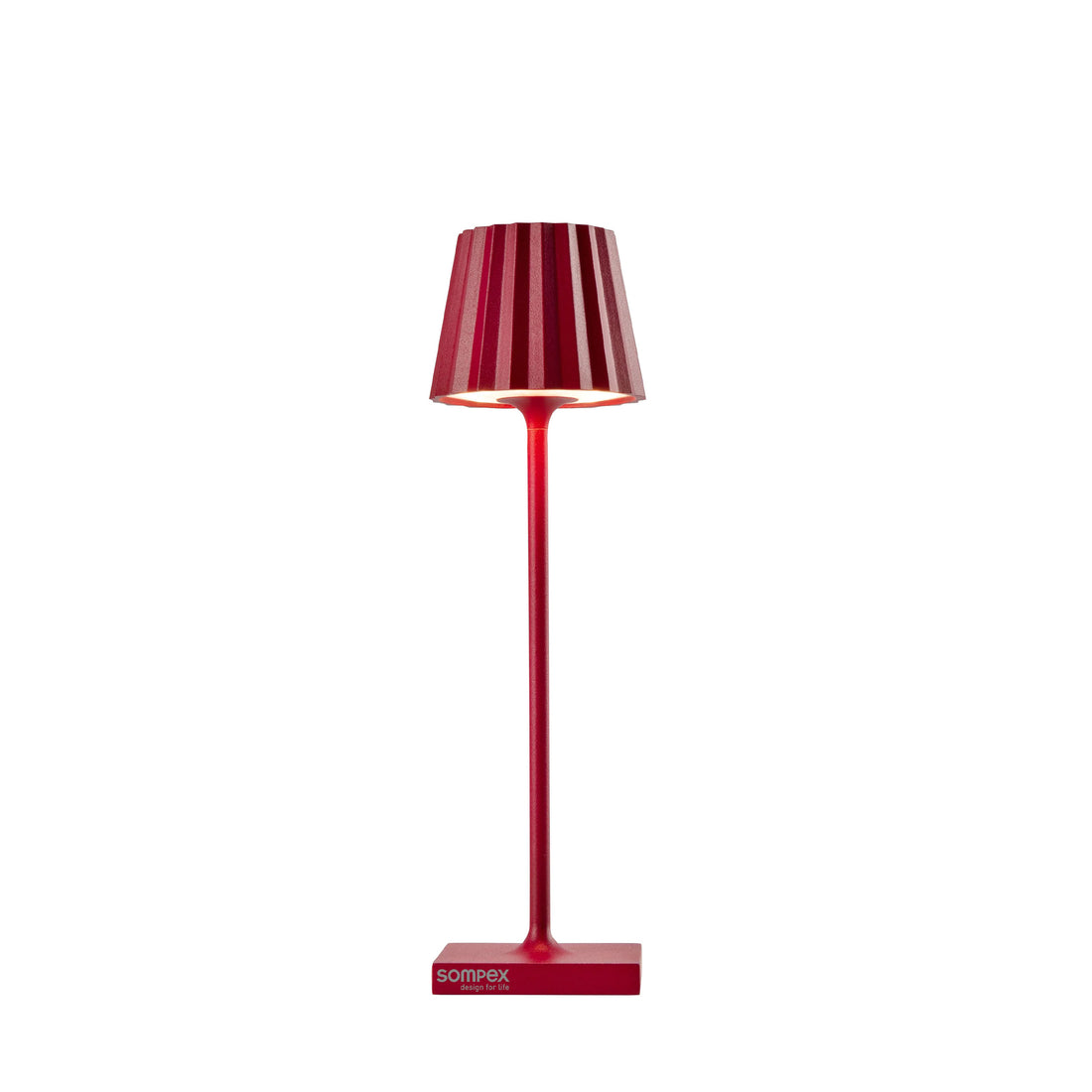 Sompex Troll Nano Rood│Oplaadbare Tafellamp│Buitenverlichting│art. 78581│voorkant met witte achtergrond