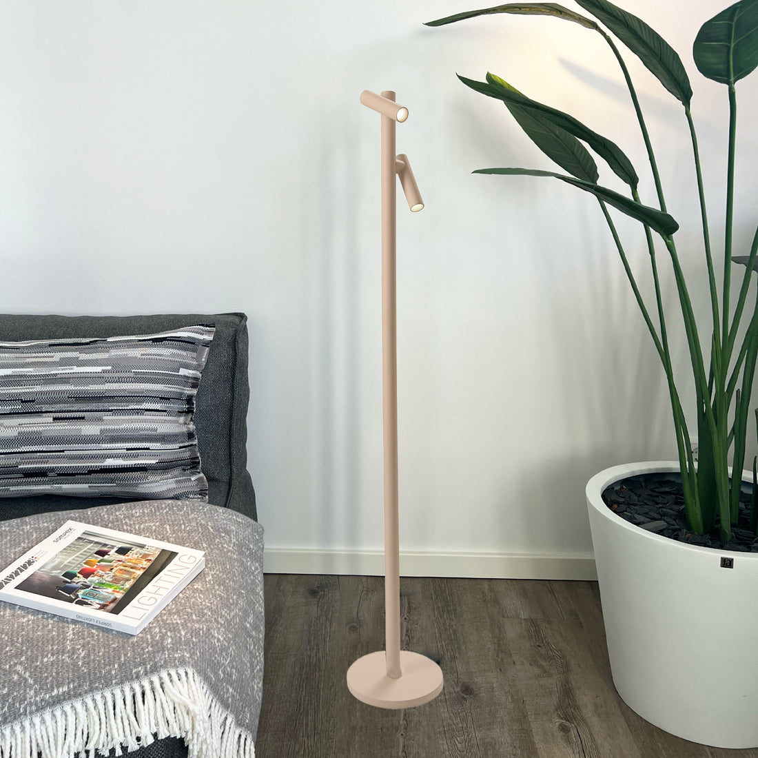 Sompe Tubo Oplaadbare Vloerlamp Dubbel Sand - vooraanzicht met witte achtergrond