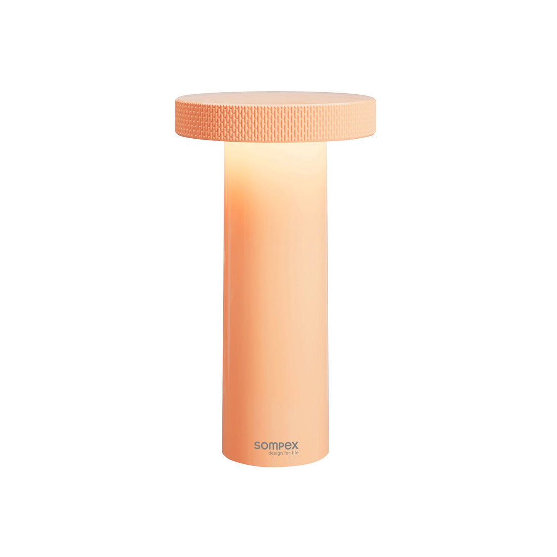Sompex Volume Oplaadbare Tafellamp Apricot│art. 78537│vooraanzicht met wittte achtergrond