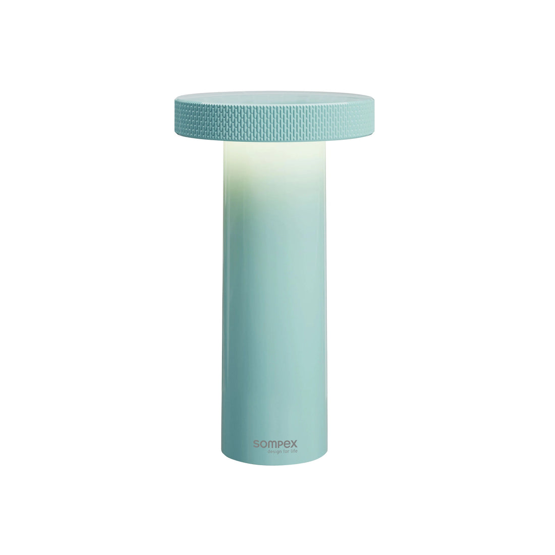 Sompex Volume Oplaadbare Tafellamp Turqouise│art. 78535│vooraanzicht met witte achtergrond