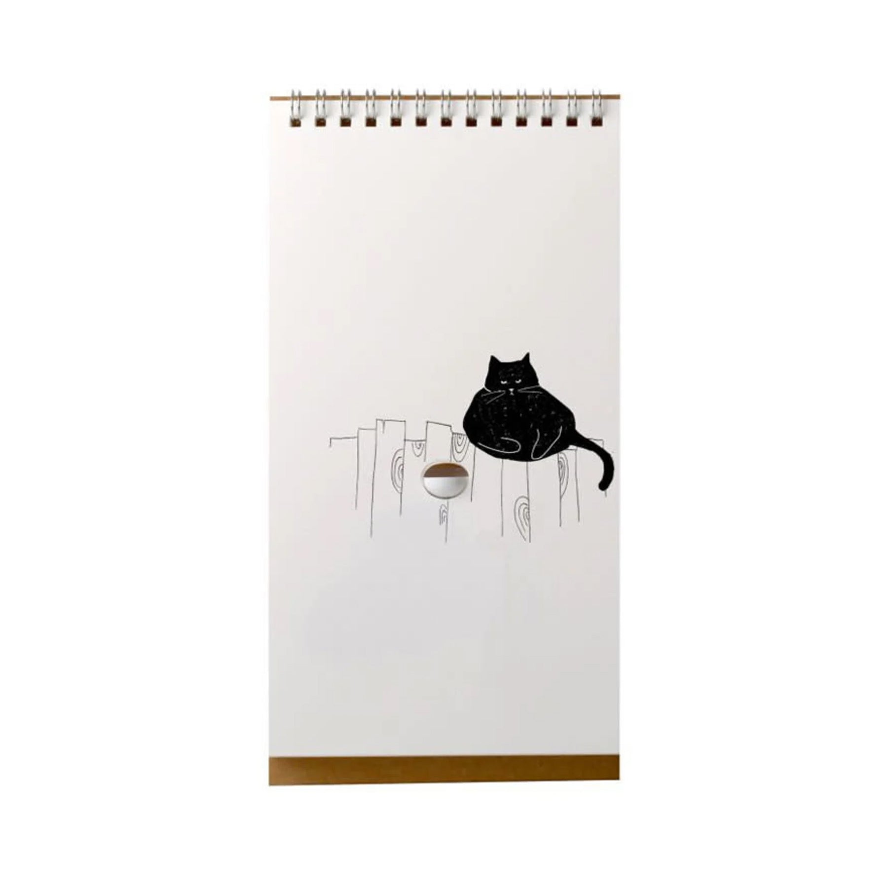 Flip Vase Kat Spextrum - vooraanzicht met tekening van zwarte kat op een schutting