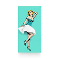 Tissue Up Girl Lichtblauw | Tissuebox Retro Pin Up - vooraanzicht met witte achtergrond