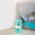 Tissue Up Girl Lichtblauw | Tissuebox Retro Pin Up staat voor schilderij met lichtblauwe kleuren