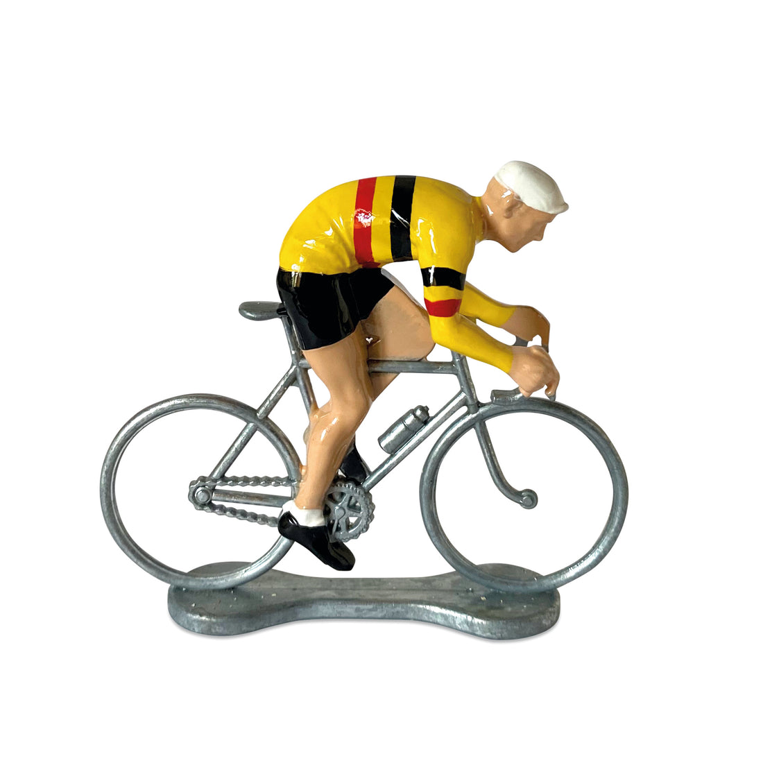 Miniatuur Wielrenner Sprinter Gele Trui België│Bernard&Eddy│art. 303360│zijaanzicht