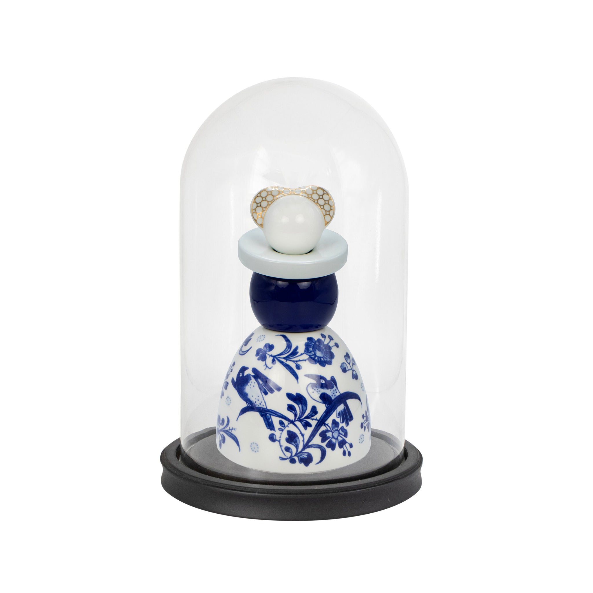 Proud mary Astonia Gold│Royal Delft-Koninklijke Porceleyne Fles│art. 46609000│onder glazen stolp