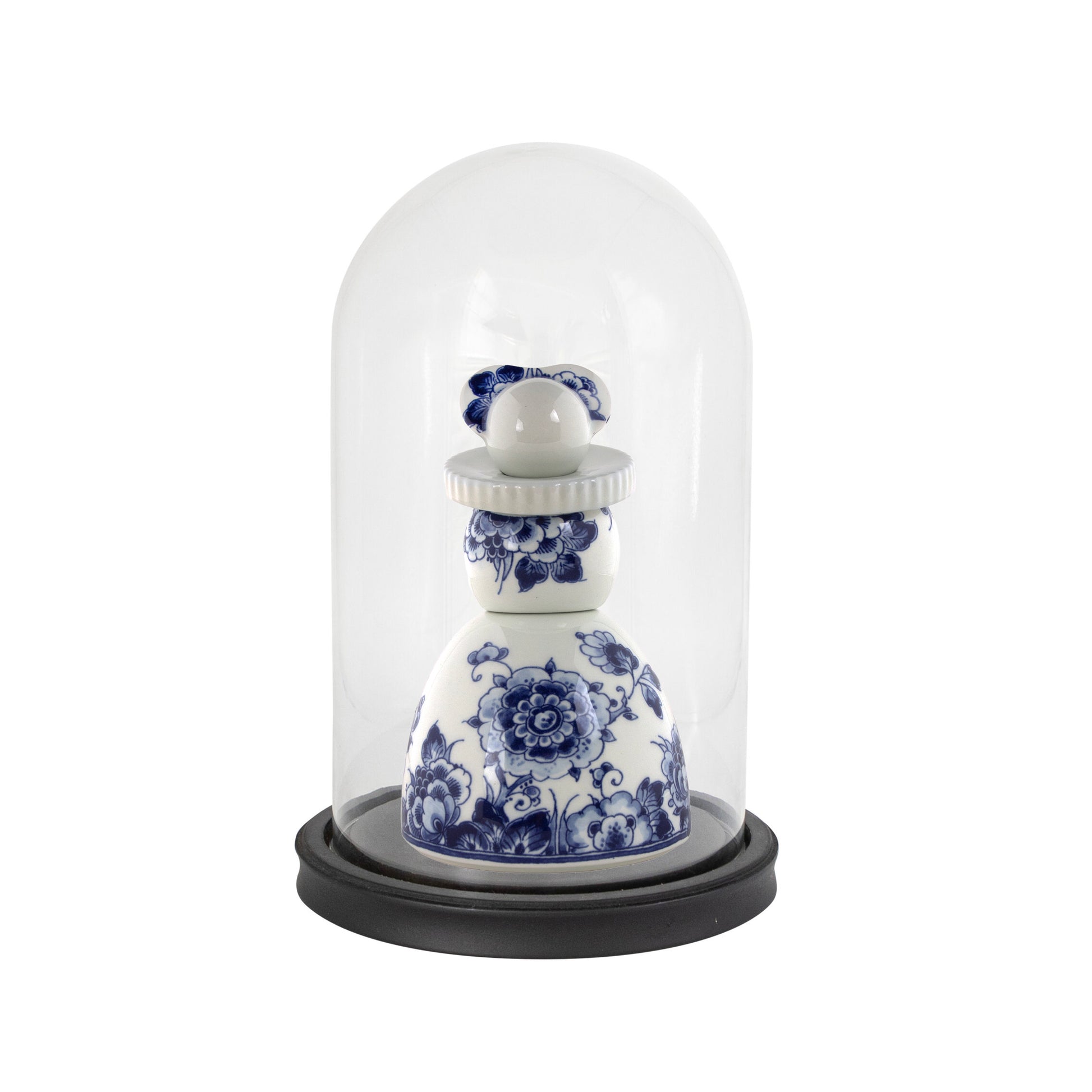 Glazen Stolp Royal Delft│art. 00630200│Met Proud Mary Classic Flowers
