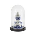 Glazen Stolp Royal Delft│art. 00630200│Met Proud Mary Flower Peacocks