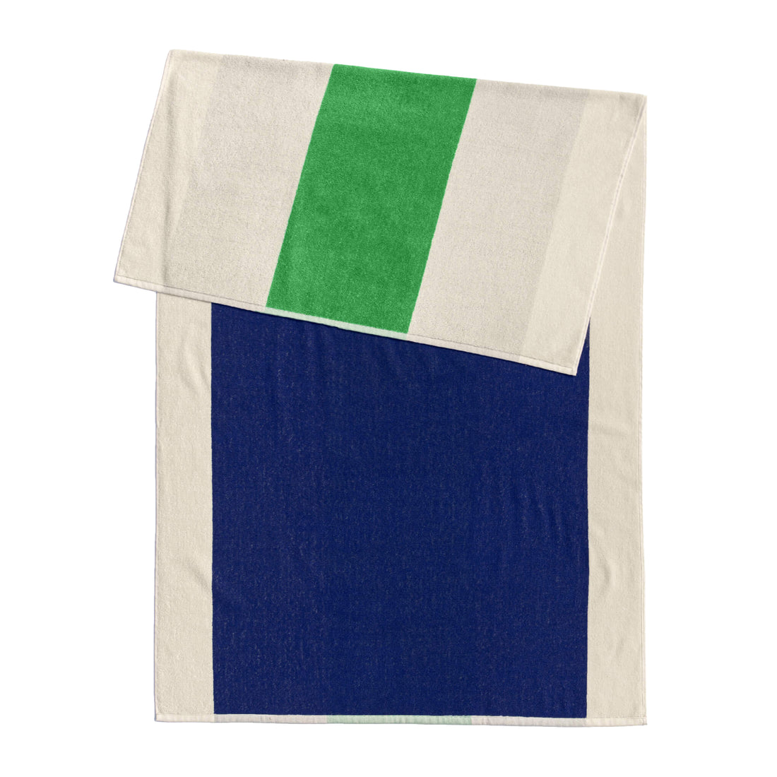 Strandlaken Martens&Martens Royal Blue&Green│Suite702│art. MMTT90RBGR│Voorzijde met blauw zijde voor