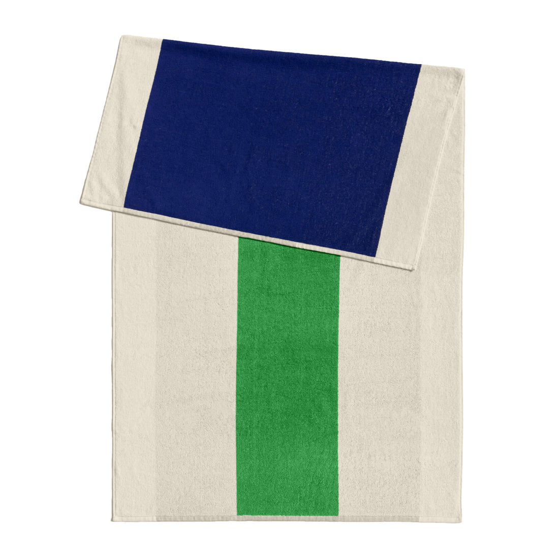 Strandlaken Martens&Martens Royal Blue&Green│Suite702│art. MMTT90RBGR│Voorzijde met blauw zijde voor