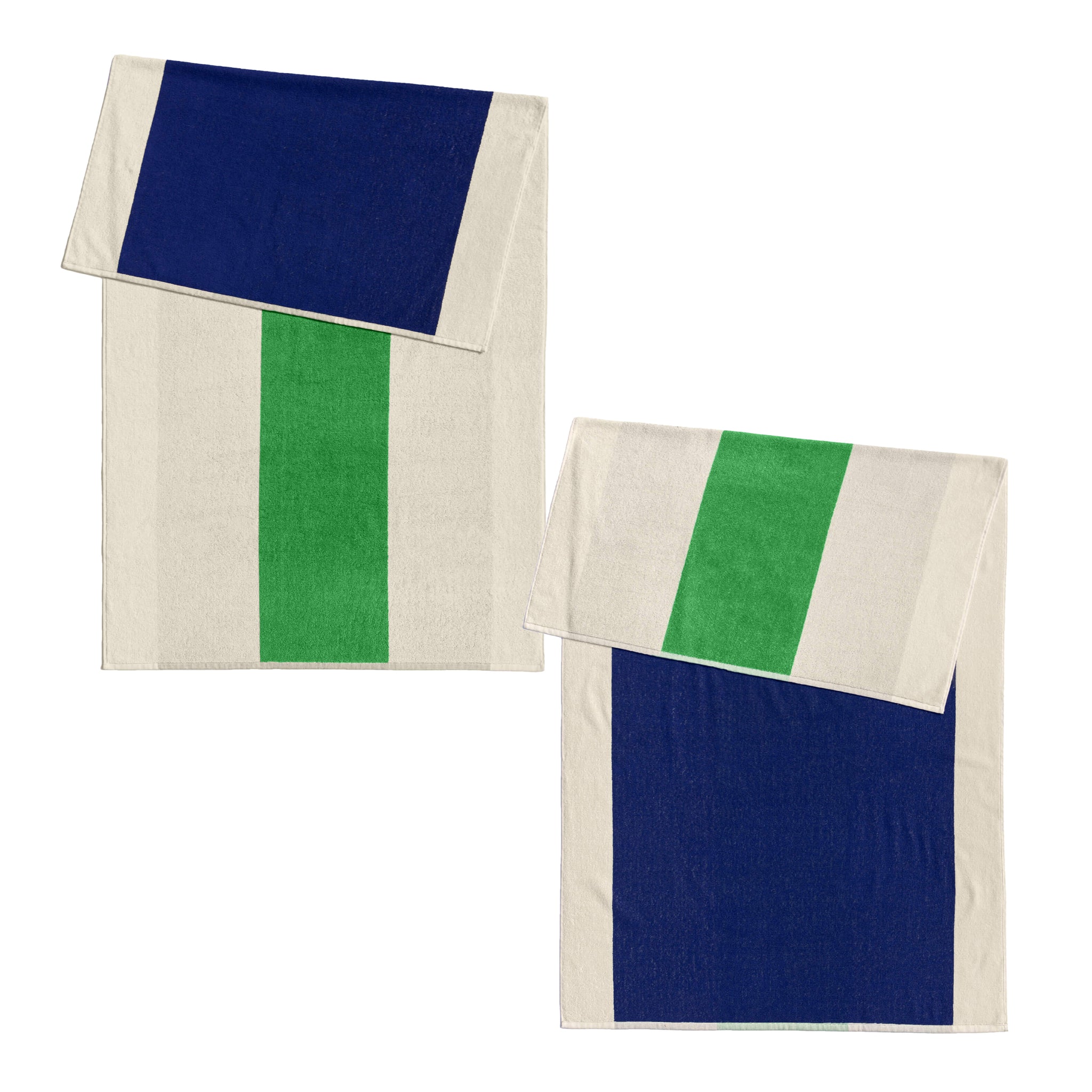 Strandlaken Martens&Martens Royal Blue&Green│Suite702│art. MMTT90RBGR│voor- en achterkant