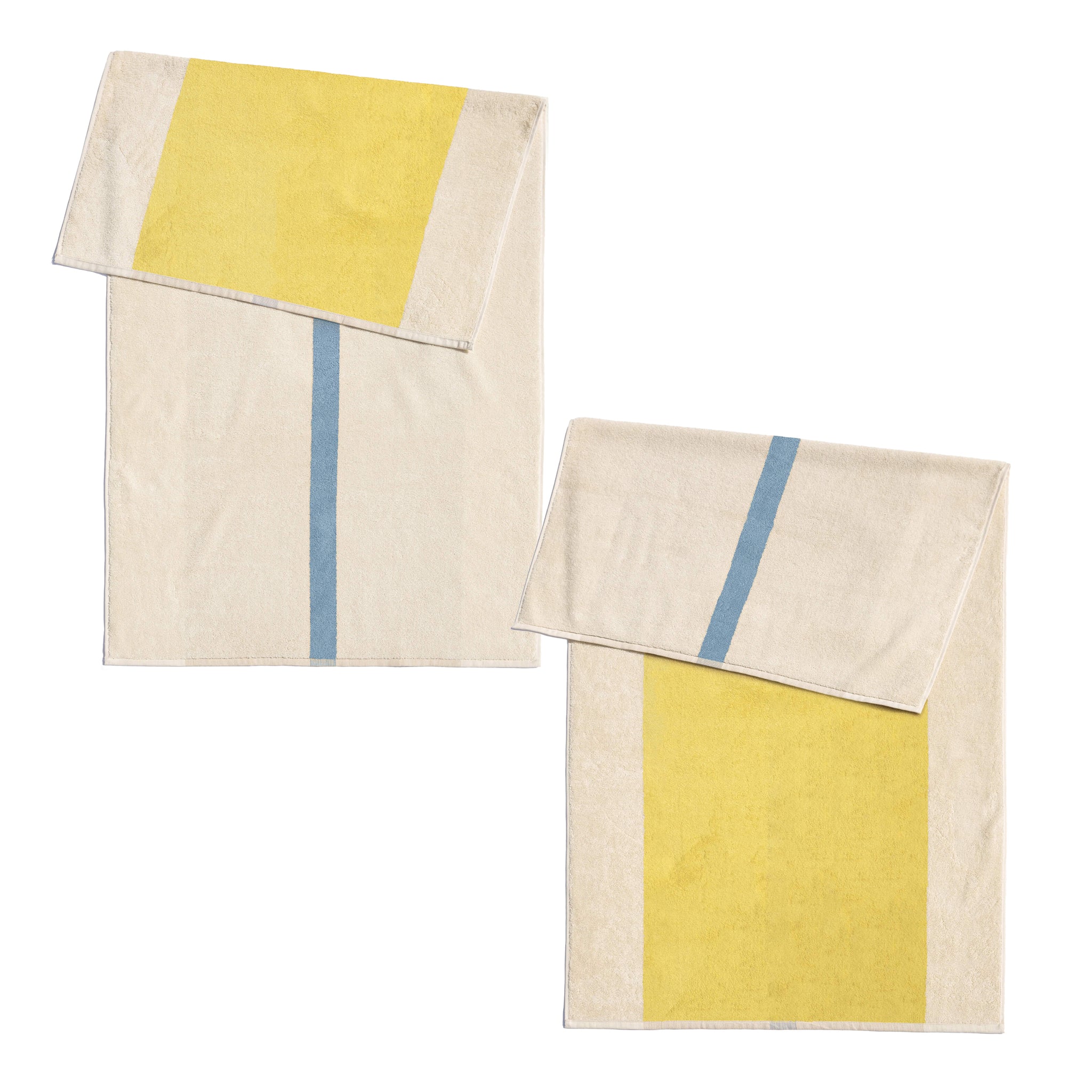 Strandlaken Martens&Martens Royal Sky Blue&Yellow│Suite702│art. MMTT90SBYE│voor en achterkant