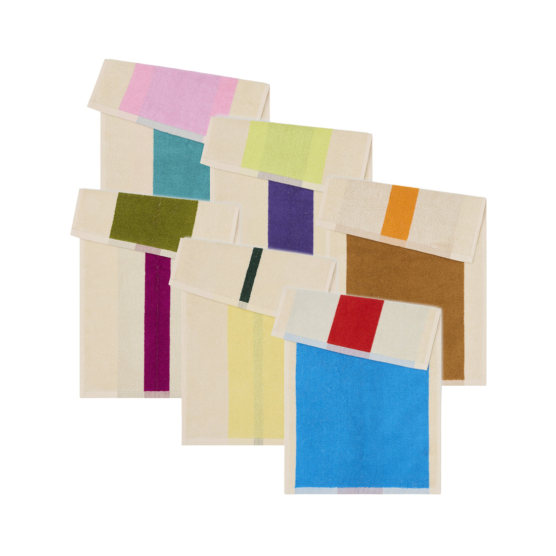 Gastendoekjes Martens  & Martens set/6 Suite702│art. CMMTTSET30│6 varianten voorzijde met witte achtergrond