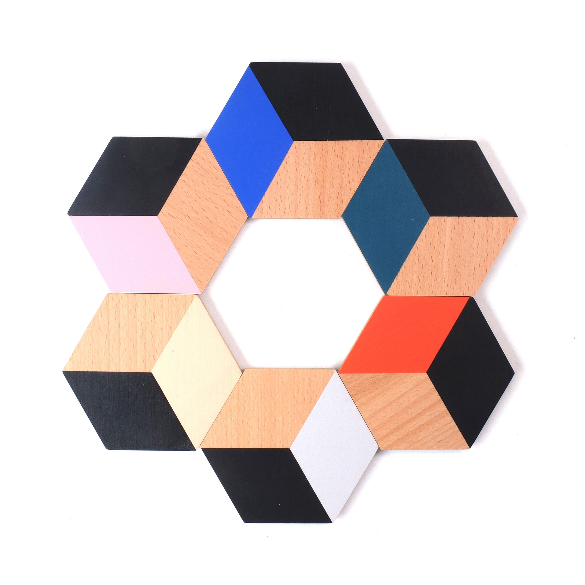 Onderzetters Table Tiles Modern Set│Areaware│art. BOTTMS│geometrisch patroon nr. 6