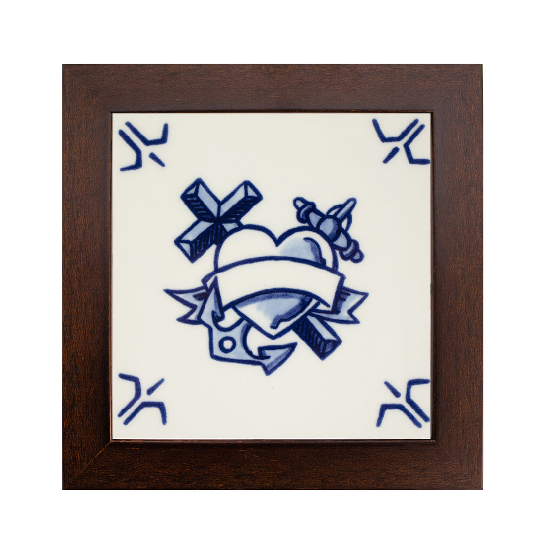 Tegellijst Royal Delft Donker│art. 22009100│vooraanzicht zonder tegel
