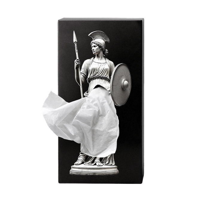 Tissue Up Mythology│Tissuebox Athena - vooraanzicht met witte achtergrond