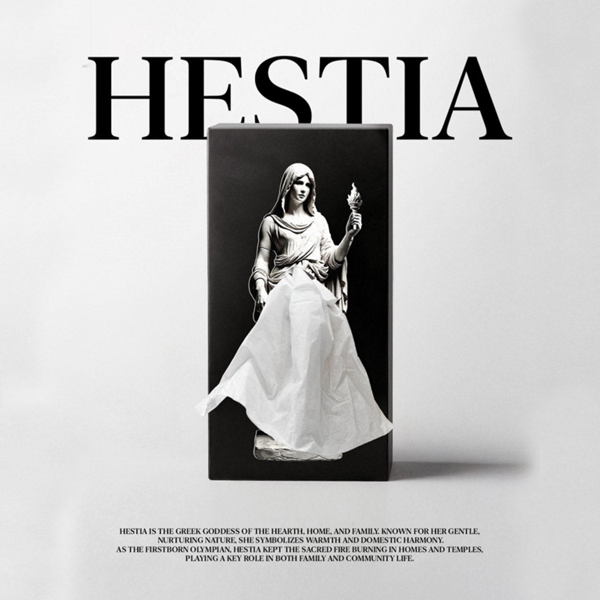 Tissue Up Mythology Spextrum│Tissuebox Hestia - vooraanzicht met tekst over Griekse godin