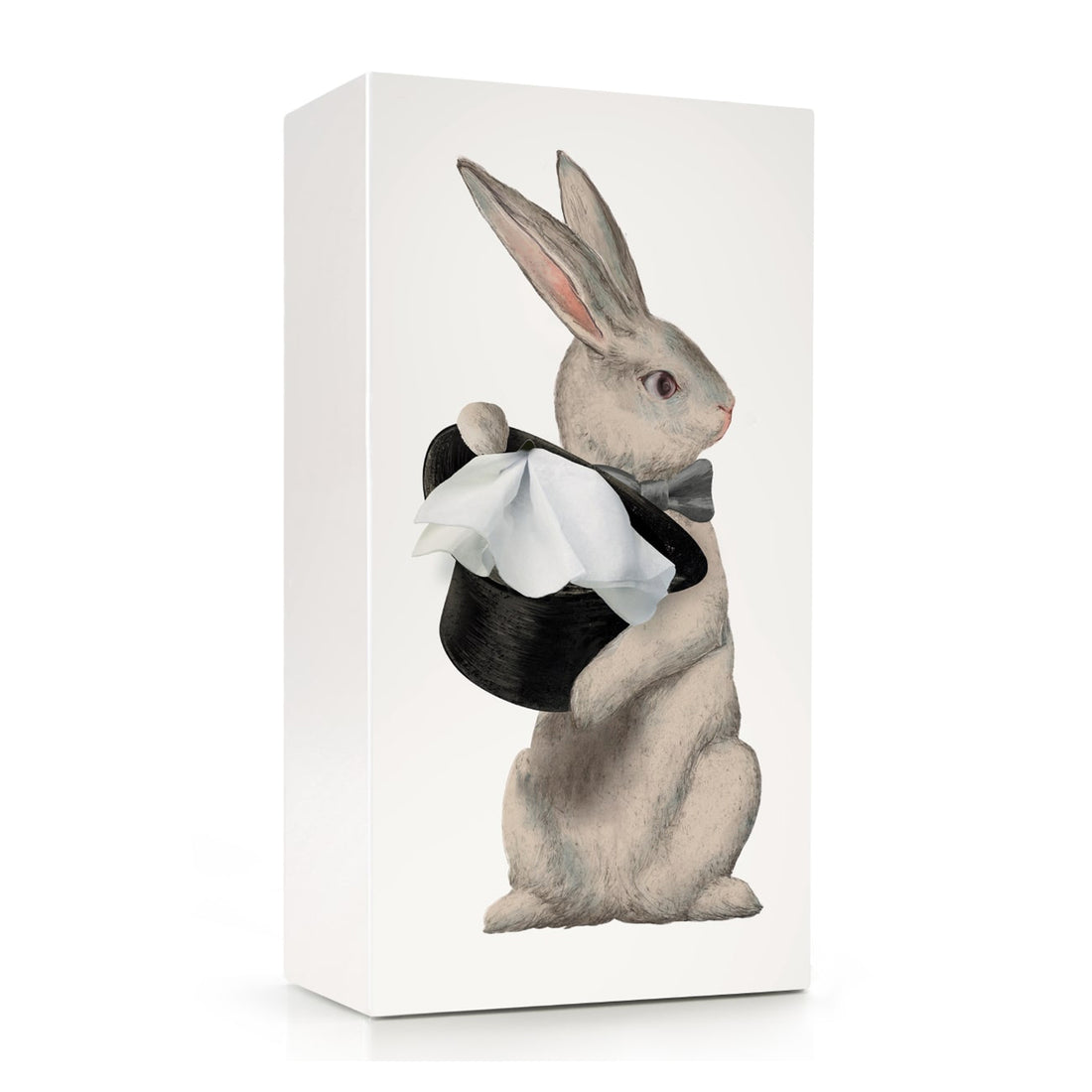 Tissue Up Rabbit Wit│Tissuebox│art. LD-TG004WR│voorkant schuin met witte achtergrond