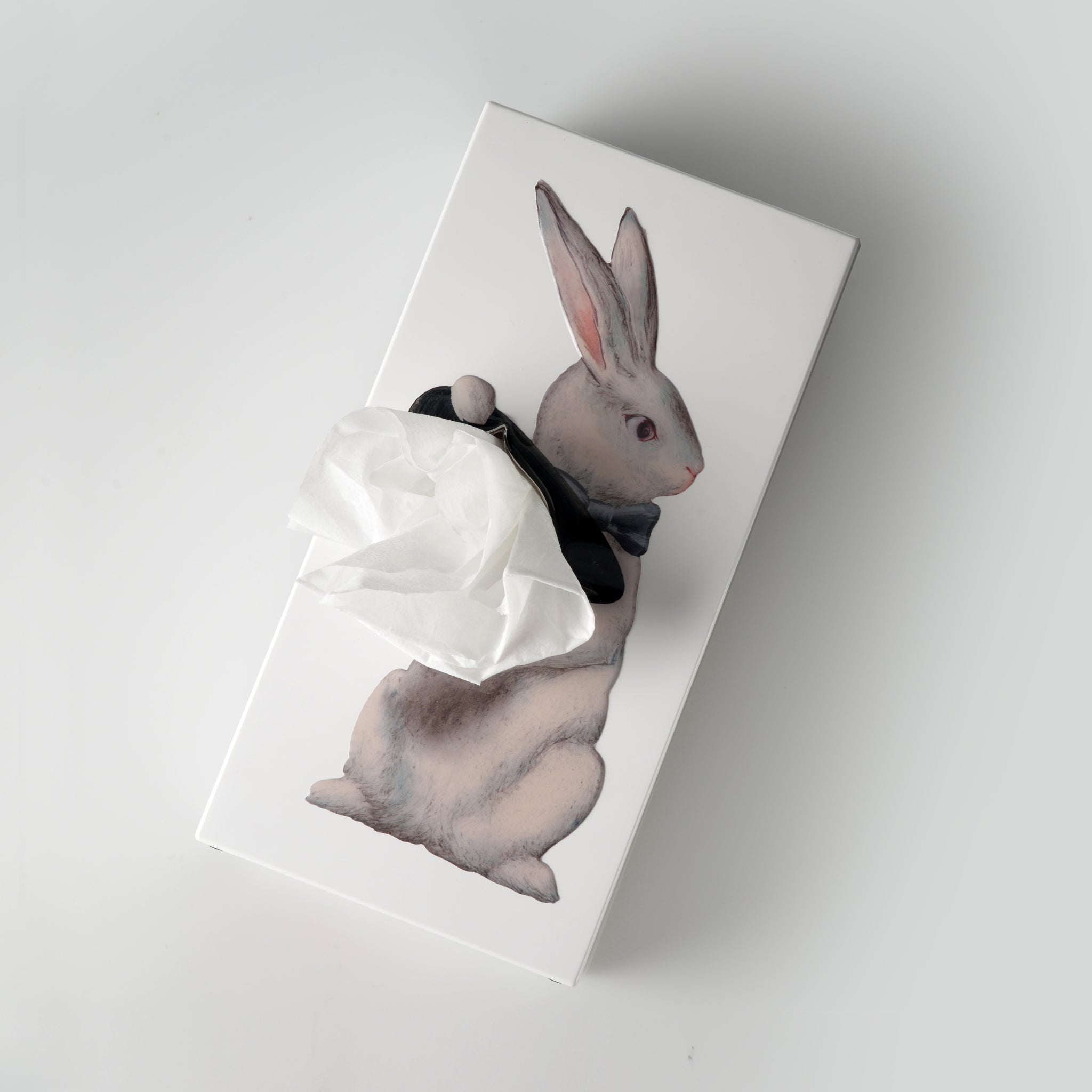 Tissue Up Rabbit Wit│Tissuebox│art. LD-TG004WR│liggend met schaduw