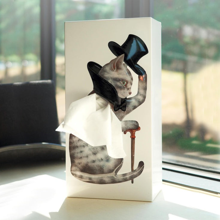 Tissue Up Tale Kat│Tissuebox Spextrum│art. TG004CA│vooraanzicht schuin met witte achtergrond
