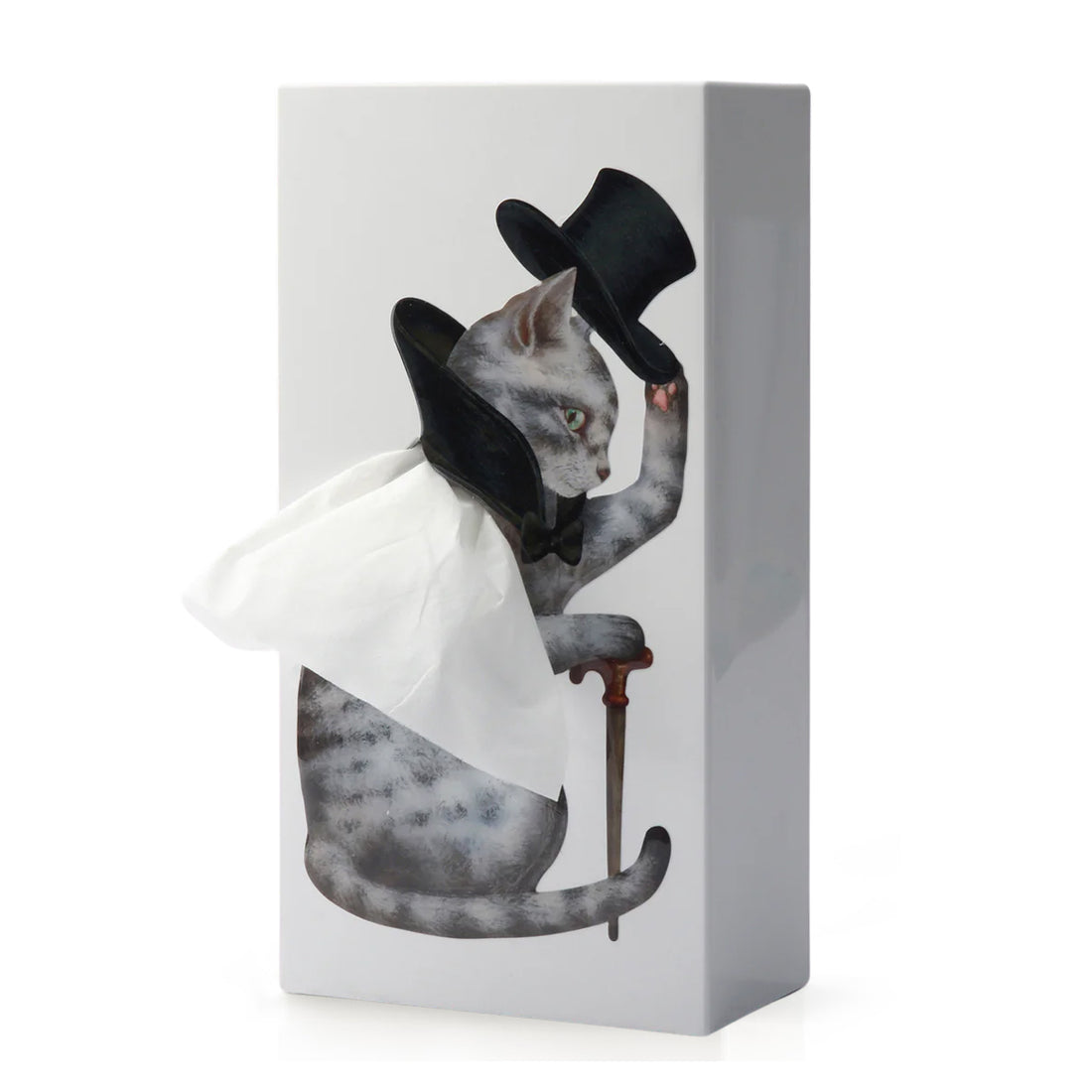 Tissue Up Tale Kat│Tissuebox Spextrum│art. TG004CA│vooraanzicht schuin met witte achtergrond