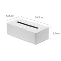 Tower Tissuebox Staal Zwart│Yamazaki│art. 04216│vooraanzicht met afmetingen