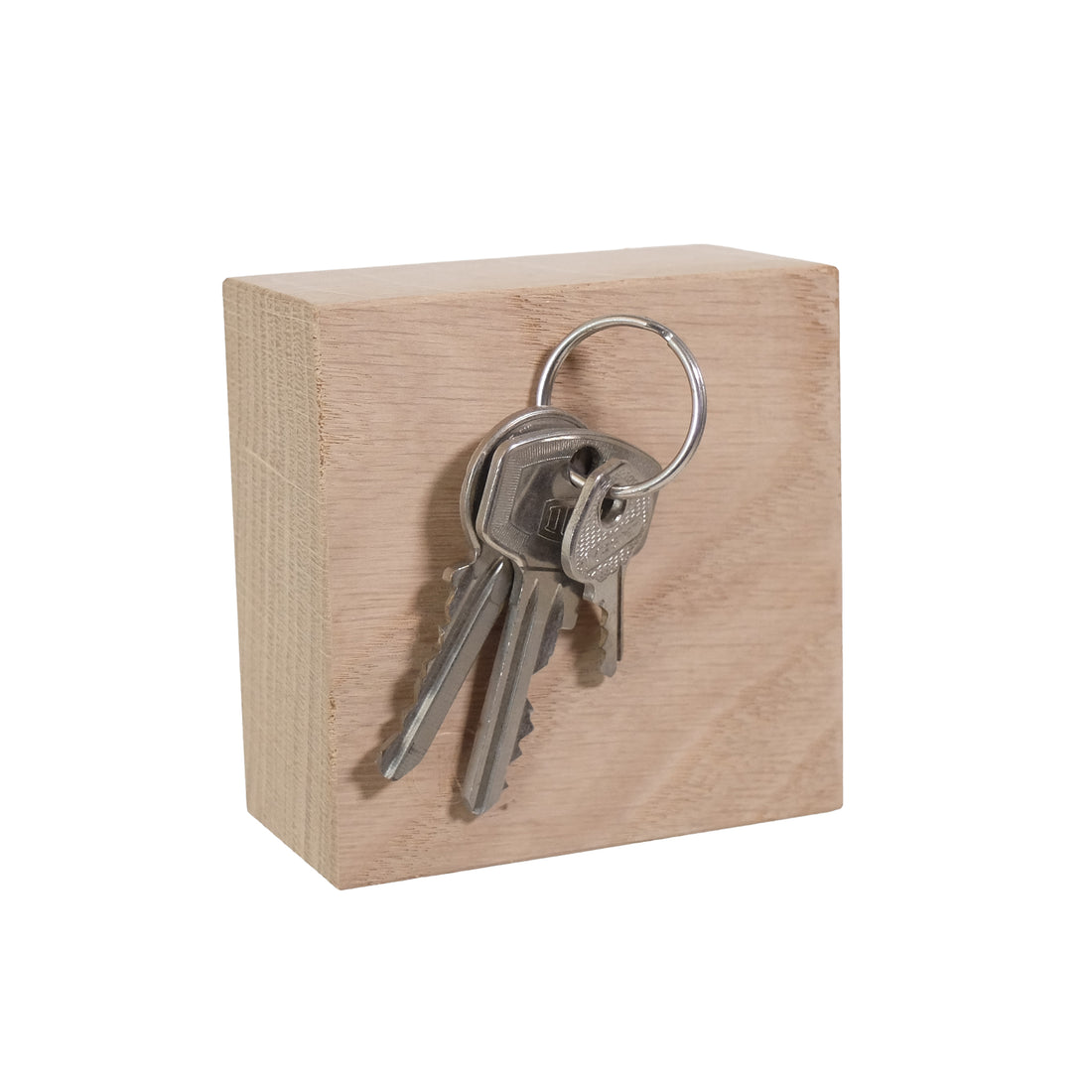 Traktor Magnetisch Wandblok Eiken│Kabinet van Look│voorkant schuin rechts met sleutels