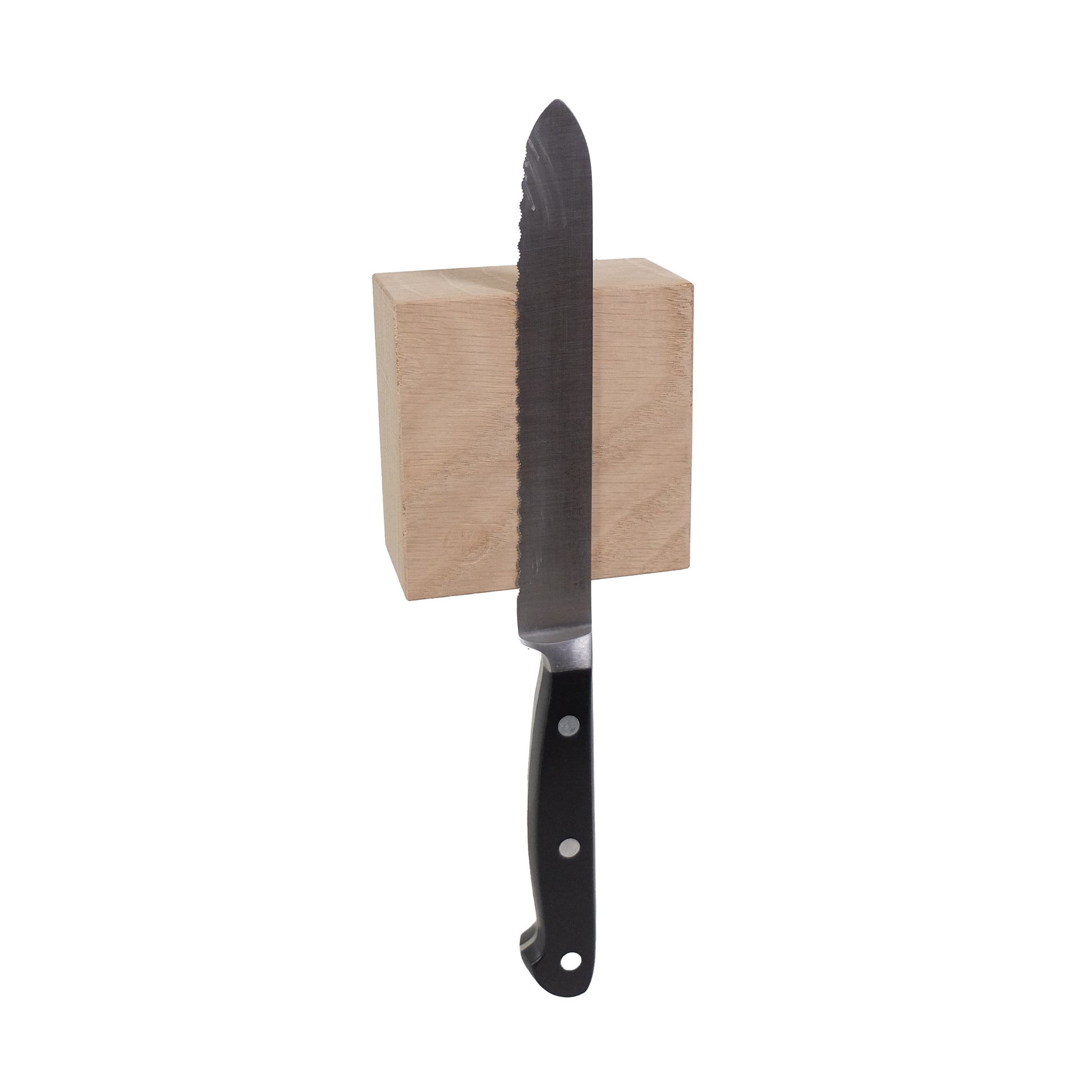 Traktor Magnetisch Wandblok Eiken│Kabinet van Look│vooraanzicht met mes