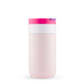 Dopper Travel Mug 300ml Berry Pink - vooraanzicht met witte achtergrond