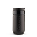 Dopper Travel Mug Small 300ml Blazing Black (zwart) - vooraanzicht met witte achtergrond