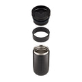 Dopper Travel Mug Small 300ml Blazing Black (zwart) - losse onderelen zwevend boven elkaar