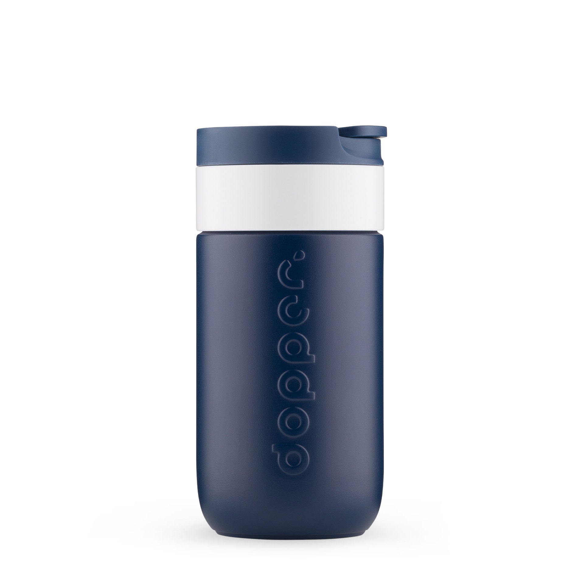 Dopper Travel Mug Small 300ml Breaker Blue (blauw) - vooraanzicht met witte achtergrond
