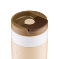 Dopper Travel Mug Small 300ml Earthy Brown (Beige) - Detail dop met gesloten flip cap