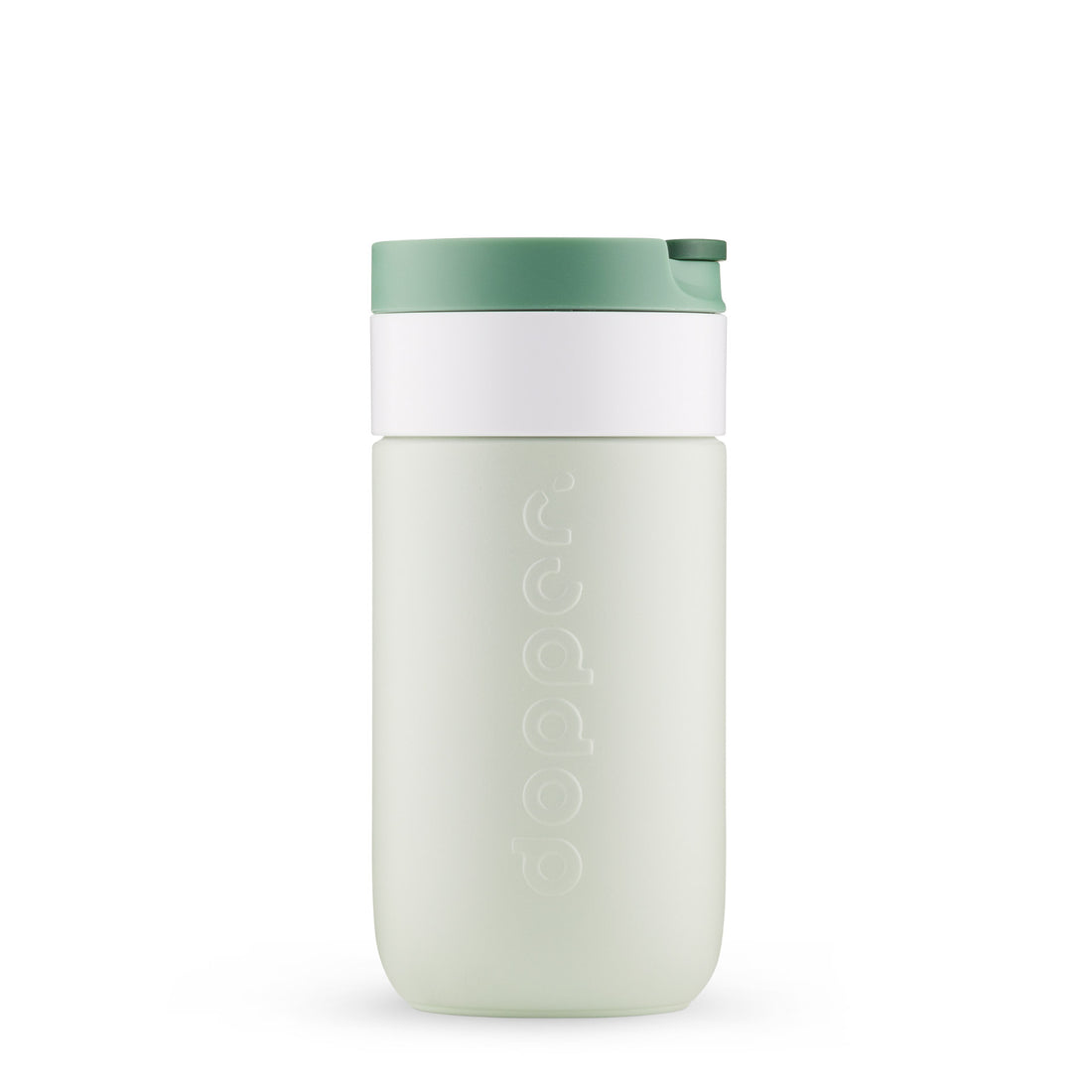 Dopper Travel Mug Small 300ml Forest Green - vooraanzicht met witte achtergrond
