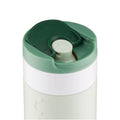 Dopper Travel Mug Small 300ml Forest Green - detail dop met geopende Flip Cap