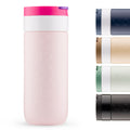 Dopper Travel Mug Large 400ml Berry Pink (roze) - vooraanzicht met overige kleuren klein afgebeeld