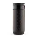 Dopper Travel Mug Large 400ml Blazing Black - vooraanzicht met witte achtergrond