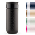 Dopper Travel Mug Large 400ml Blazing Black - vooraanzicht met overige kleuren klein afgebeeld