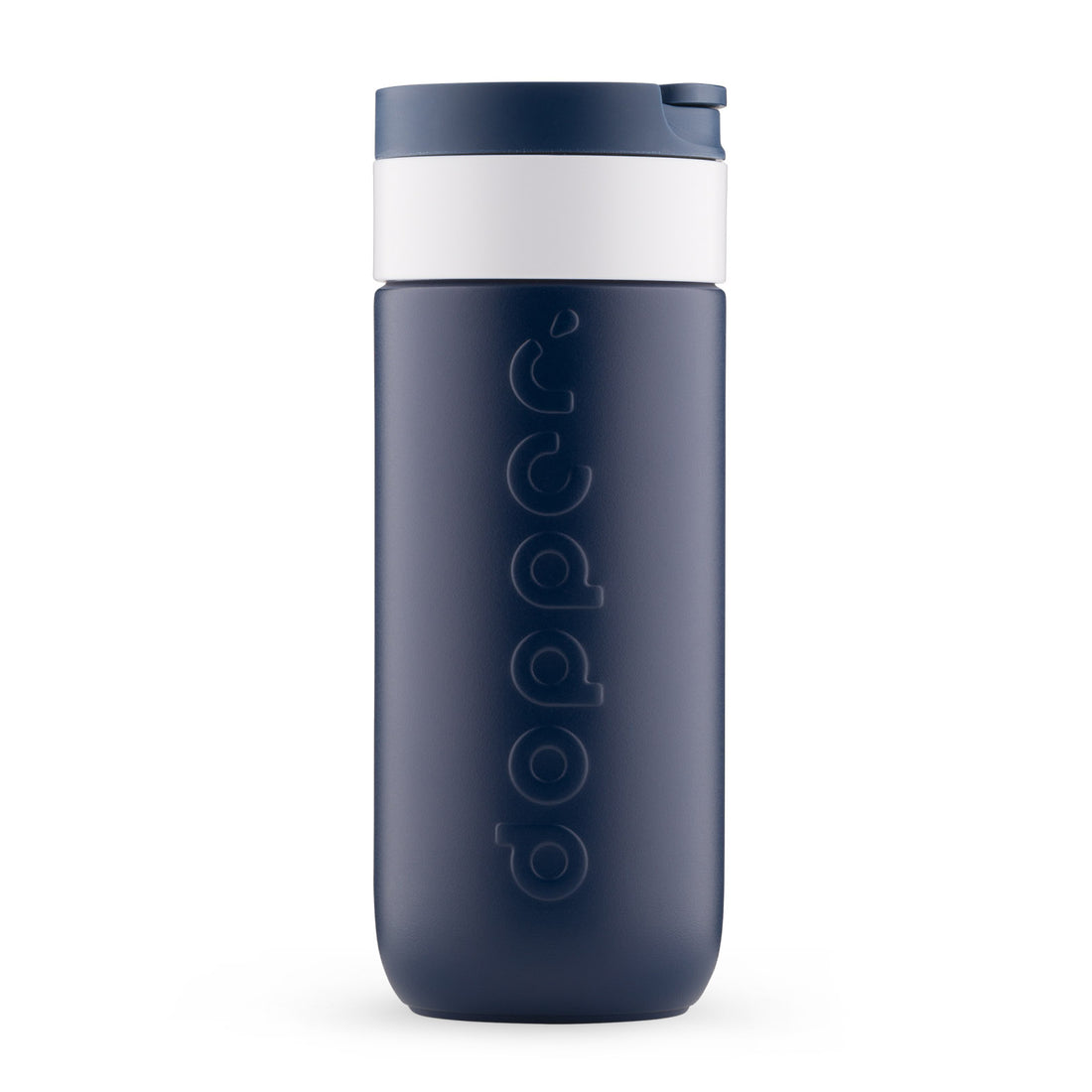 Dopper Travel Mug Large 400ml Breaking Blue (blauw) - vooraanzicht met witte achtergrond